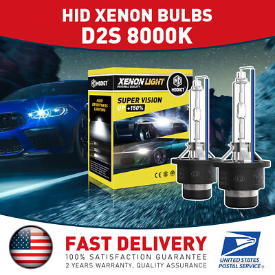2x D2S 70W HID Xenon Replacement Lo/Hi Beam Headlight Bulbs Super Bright 8000K