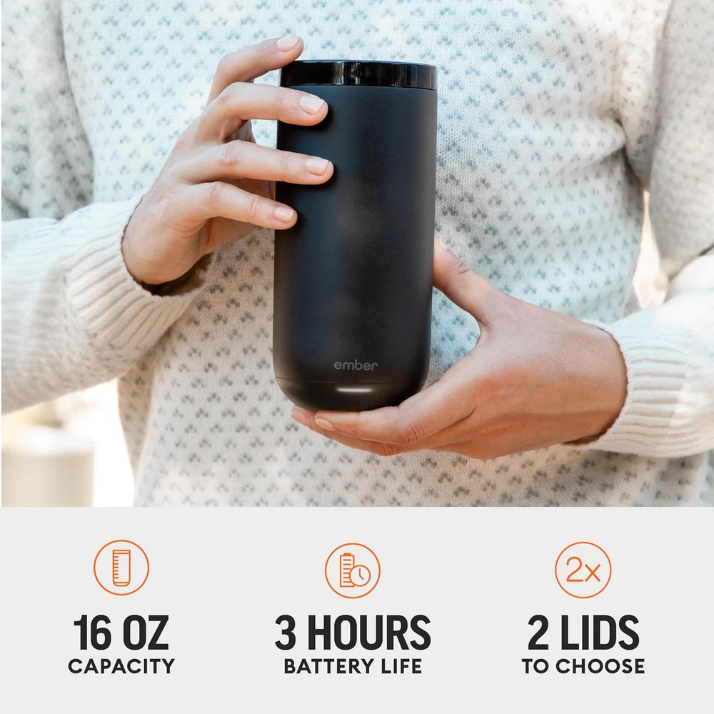 Tumbler, Temperature Control Travel Mug, Stainless Steel, App-Controlled Heated