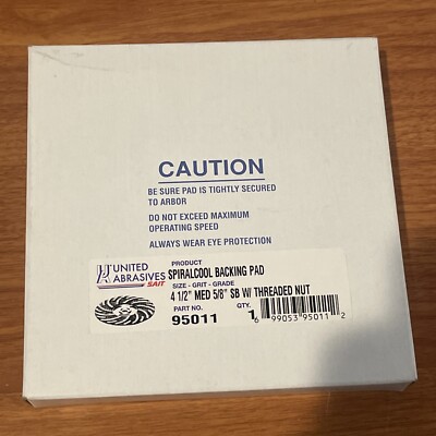 United Abrasives SAIT 95011 4-1/2''x5/8'' Spiralcool Backing Pad Medium Density