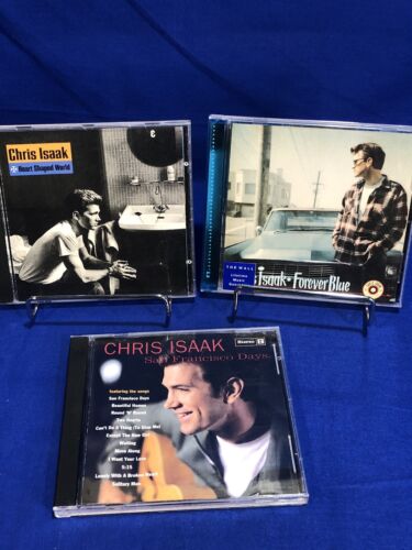 Chris Isaak Lot of 3 CDs Forever Blue Heart Shaped World San Francisco Days 90’s