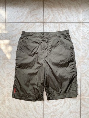 Prada Sport Olive Green Nylon Shorts Men s Size IT 50 Made in Italy