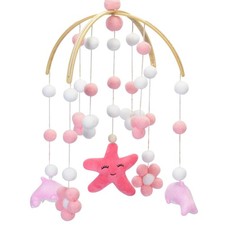 Baby Crib Mobile for Boys Girls Boho Nursery Mobile Gender Neutral wathet