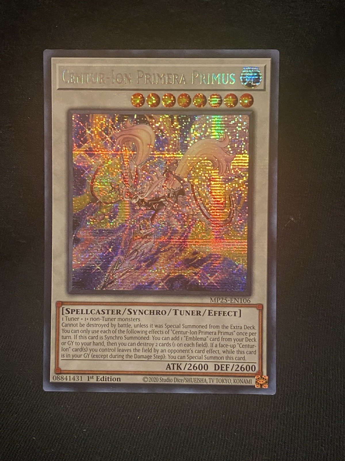 Primera Primus Center-Ion Primera Primus Prismatic Secret Rare MP25-EN106 2025 Mega ...