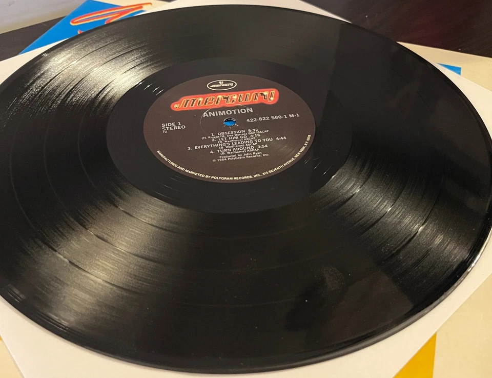 ANIMOTION - Self Titled (Obsession) (1985) - 12" Vinyl Record LP - VG+ - Image 3 of 3