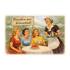 Draußen nur kännchen kaffee Blechschild | 2...
