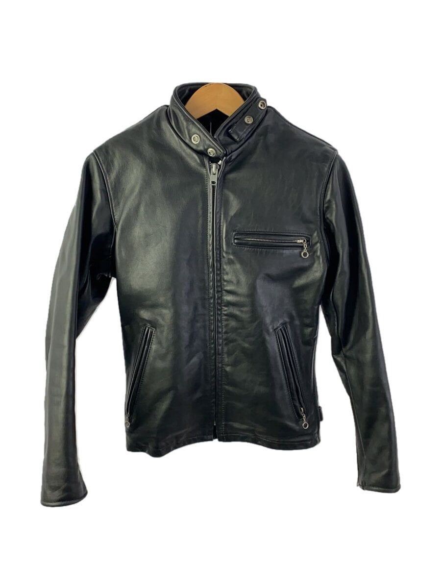 Schott 641 Black Solid Leather Riders Jacket, Siz… - image 1
