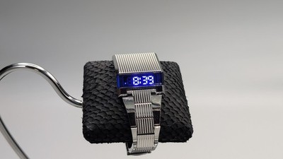 Bulova Men's Computron Blue LED 31mm Quartz Watch 96C139