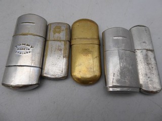 5 x Vintage Lighters TOMMY / COMOY EVERYMAN BRASS No. 5 / Others Untested