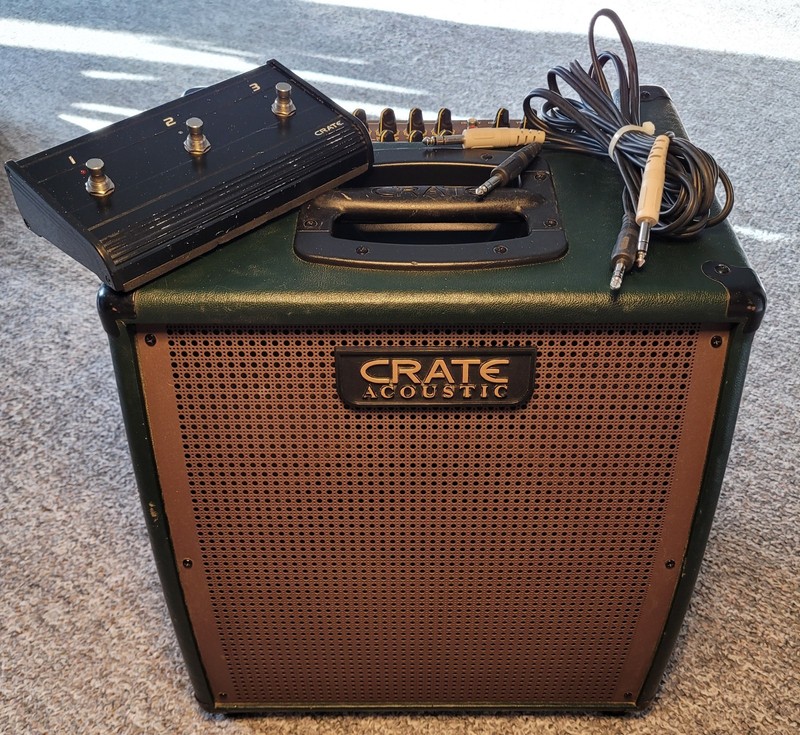 CRATE CA6110D Gunnison 60W Acoustic Amp + RARE 3 Button CFS3 Footswitch