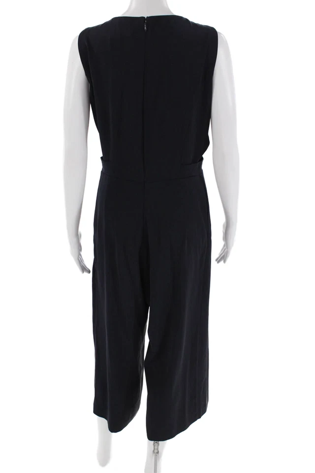 Parker Womens Crew Neck Cut Out Sleeveless Wide Leg Jumpsuit Silver Size Medium - Imagem 3 de 4