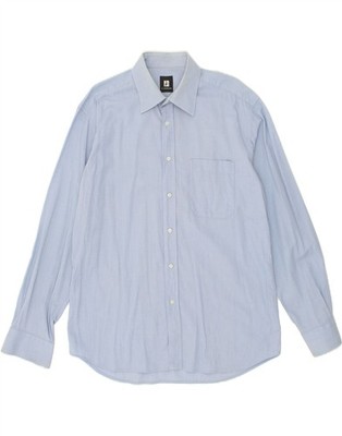 ROCCOBAROCCO Mens Shirt Size 16 1/2 42 Large Blue Cotton AU15