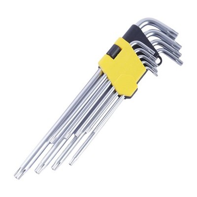 Torx Wrench Set 9pc T10-T50 Tamper Proof Security Star Hex Key L Tool Kit CR-V