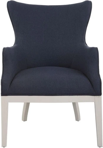 Stylish Gordonston Blue Fabric Accent Chair for Modern Home Décor - Picture 2 of 4