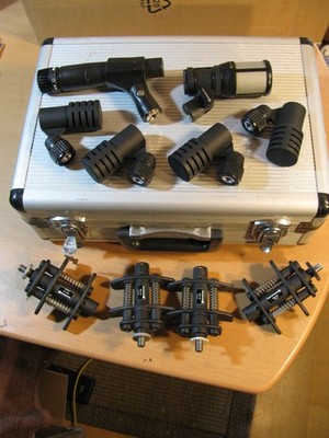 Mikrofonset Drums: 5x Beyerdynamic, 1x Shure + Halterungen + Drumcase