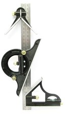 Adjustable 12" 300mm Combination Square & Protractor Measure Measuring Set 