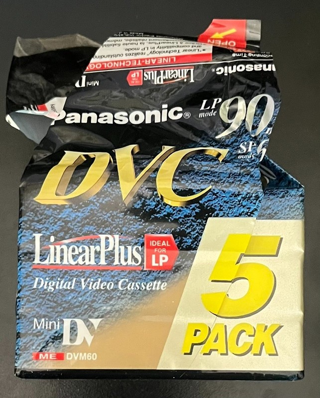 Three (3) Panasonic DVC  Mini Tapes DVM60-LP mode 90 Minutes