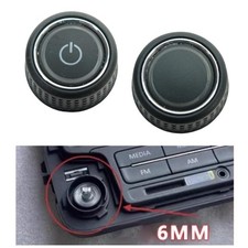 Car Radio Knob Volume Button 6C0919603 Accessory Black Compatible for VW 14-18