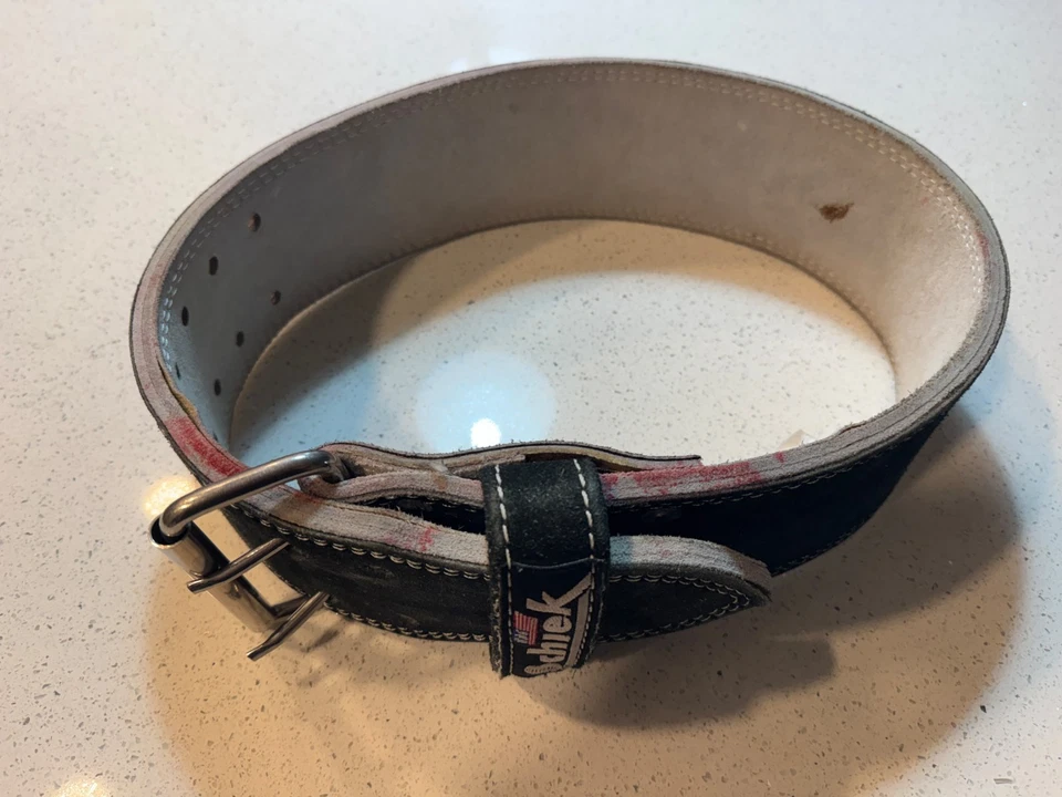 Cinturón de cuero Schiek Powerlifting doble punta - Hecho en EE. UU. Foto 2 de 2