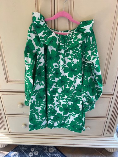 NWT J.Crew Crewcuts Ruffle Collar Floral Dress Green - Girls Size 12 | eBay