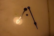 Vintage International Time Recording Co. Clock Hr. & minute Hands + Nut VGC