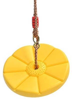 Sutekus Daisy Disc Swing Monkey Rope Plastic Tree Swing (Yellow) Yellow