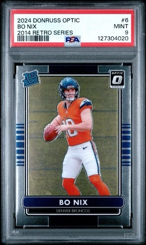 2024 Panini Donruss Optic - 2014 Retro Series #6 Bo Nix (RC) PSA 9