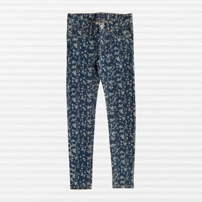 New Levi's Girls Super Skinny Knit Jeans Indigo Blue/White Size 7R