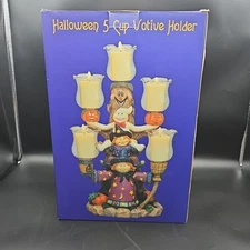 Trick N’ Treats Halloween 5 Cup Votive Candle Holder Halloween Decoration VTG