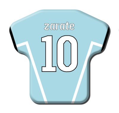 Magnet similar to football t-shirt season 2009/2010 Lazio 10 Mauro Zarate