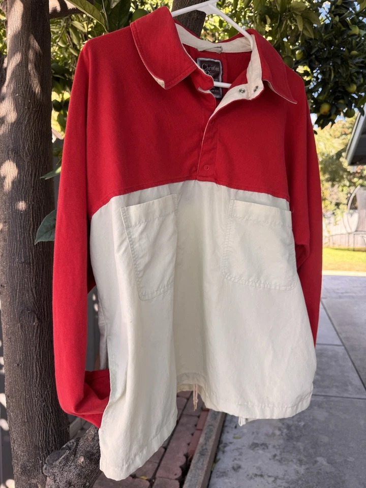 Pullover Christian Dior Monsieur Sport Rojo y Blanco Colorblock 44L Raro De Colección Años 80 Foto 3 de 4