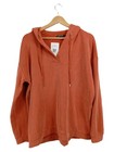 comma, Damen Kapuzenpullover Hoodie Gr. 42 XL Orange Casual