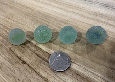 Sea glass - 4 Sea Glass Marbles- Lot  419