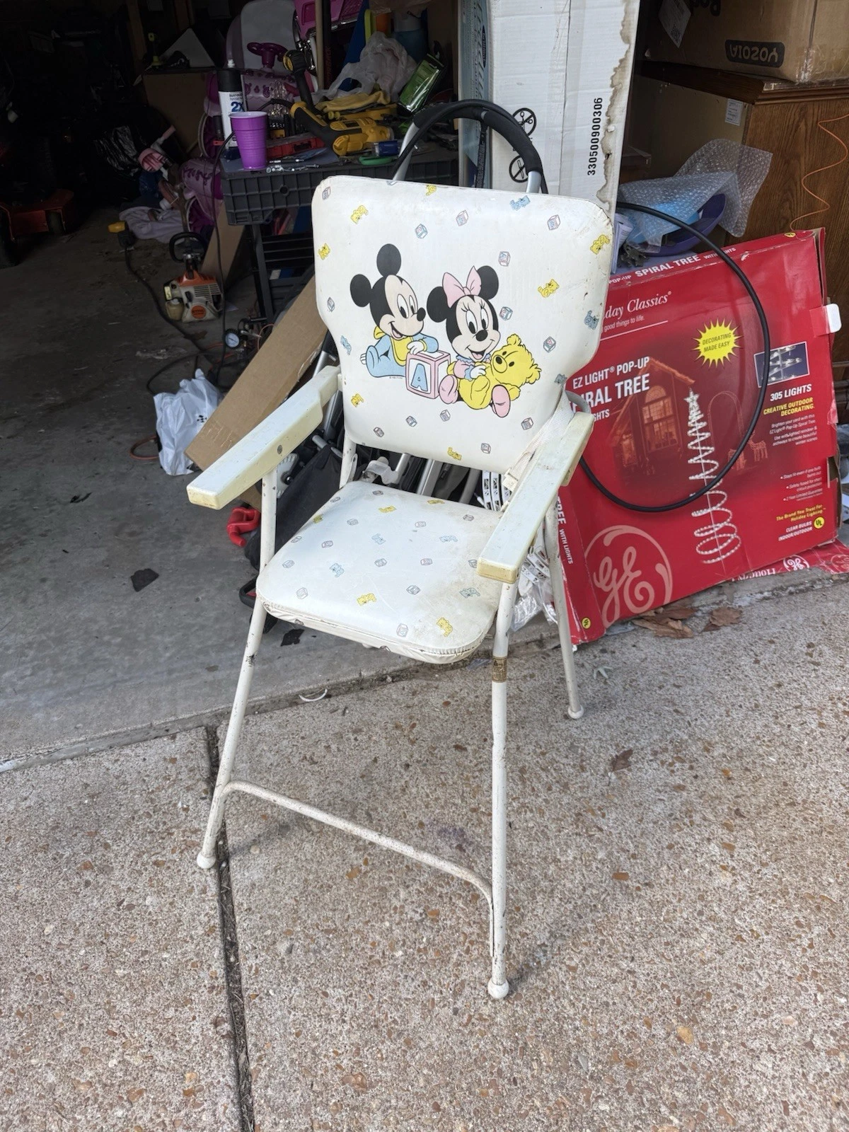 Vintage 1980s Disney Mickey Mouse Baby High Chair with Armrests, White
Opens in a new window or tab