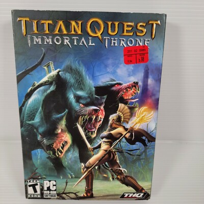Titan Quest Immortal Throne(2007 PC)  With Slip Cover CIB Complete 