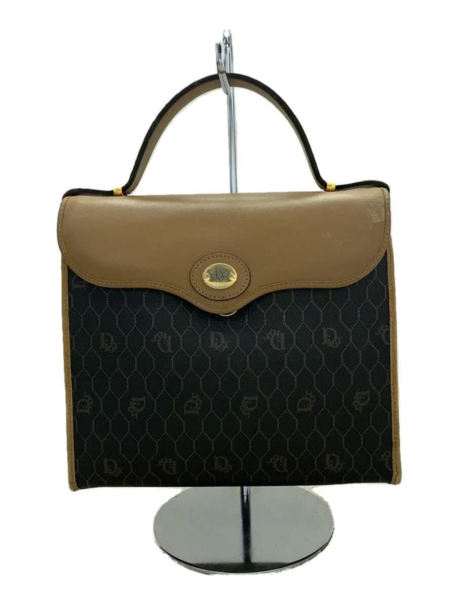 Christian Dior PVC Brown Full Pattern Handbag Used