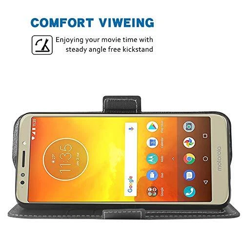 Phone Case for Moto E5/G6 Play/MotoG6 Forge Folio For Moto E5 Black For Moto E5