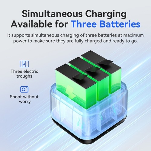3-Slot Battery Charger Adapter Charging Docking Station for 360 Professional 2 - Photo 2/8