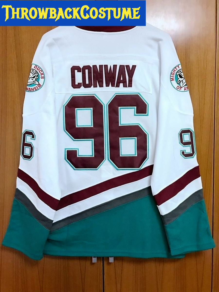 Mighty Ducks Jersey 66 Gordon Bombay 96 Charlie Conway 99 Adam Banks Hockey  Jersey The Mighty Ducks Mens Movie Jersey White Green From Super_jersey7,  $35.19