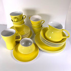 Poole Pottery Cameo Sunshine Yellow Vintage 50s Rare Cup Saucer Plate Bowl Jug