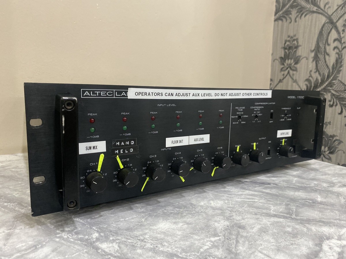 Altec Lansing 1700C 6-Channel 3U Mixer Preamplifier Compressor