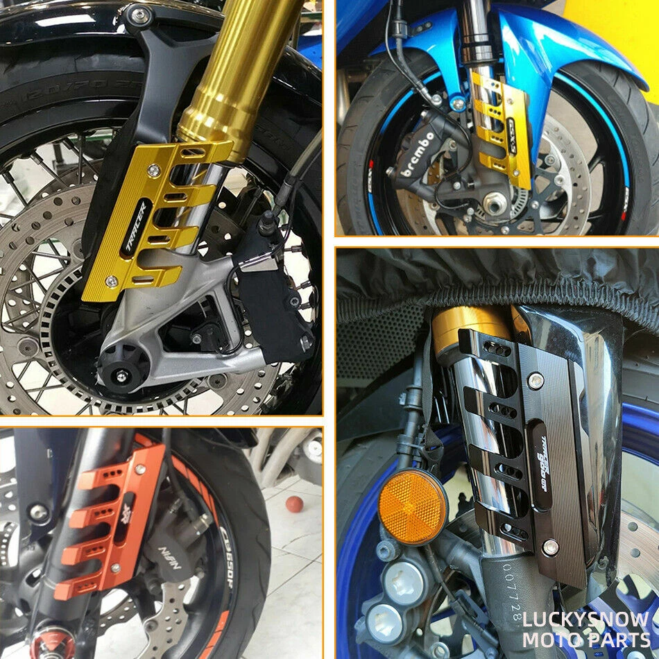 For Kawasaki Ninja 650 400 CNC Front Fork Protector Guard Block Front Fender New Foto 4 de 4