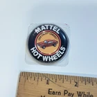 VINTAGE MATTEL HOT WHEELS 1969 CHEVY CAMARO METAL COLLECTORS BUTTON