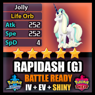 Pokemon Sword Shield Galarian Rapidash 6iv Shiny Battle Ready Iv Not Ditto Mew Ebay