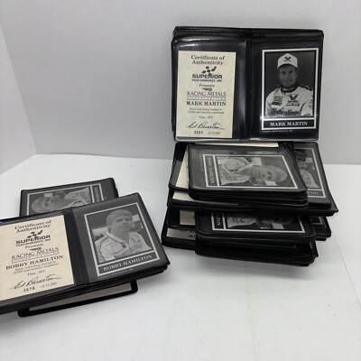 1991 Racing Metals Silver Edition Race Cards Set/12 w COA R. PETTY