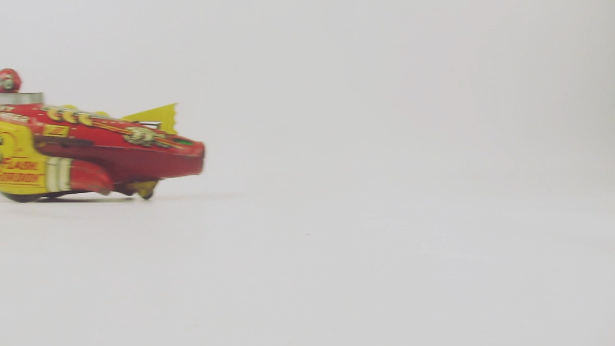 Vintage Marx Wind Up Tin Litho Flash Gordon Sparkling Rocket