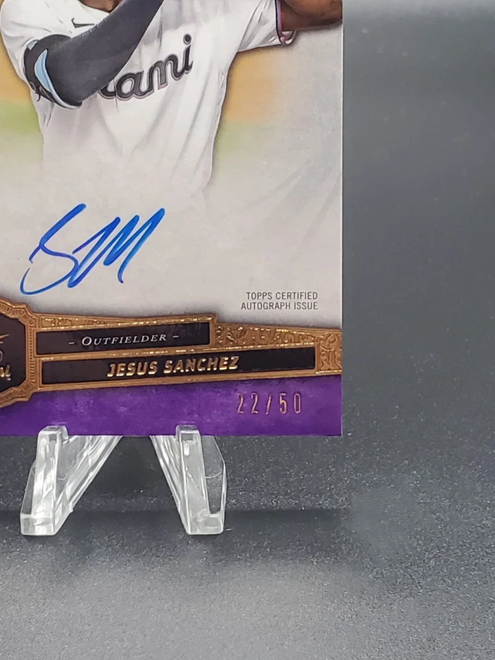 Jesus Sanchez 2021 Topps Five Star Auto Rookie #'d/50 Purple Parallel Marlins RC - Image 3 of 4