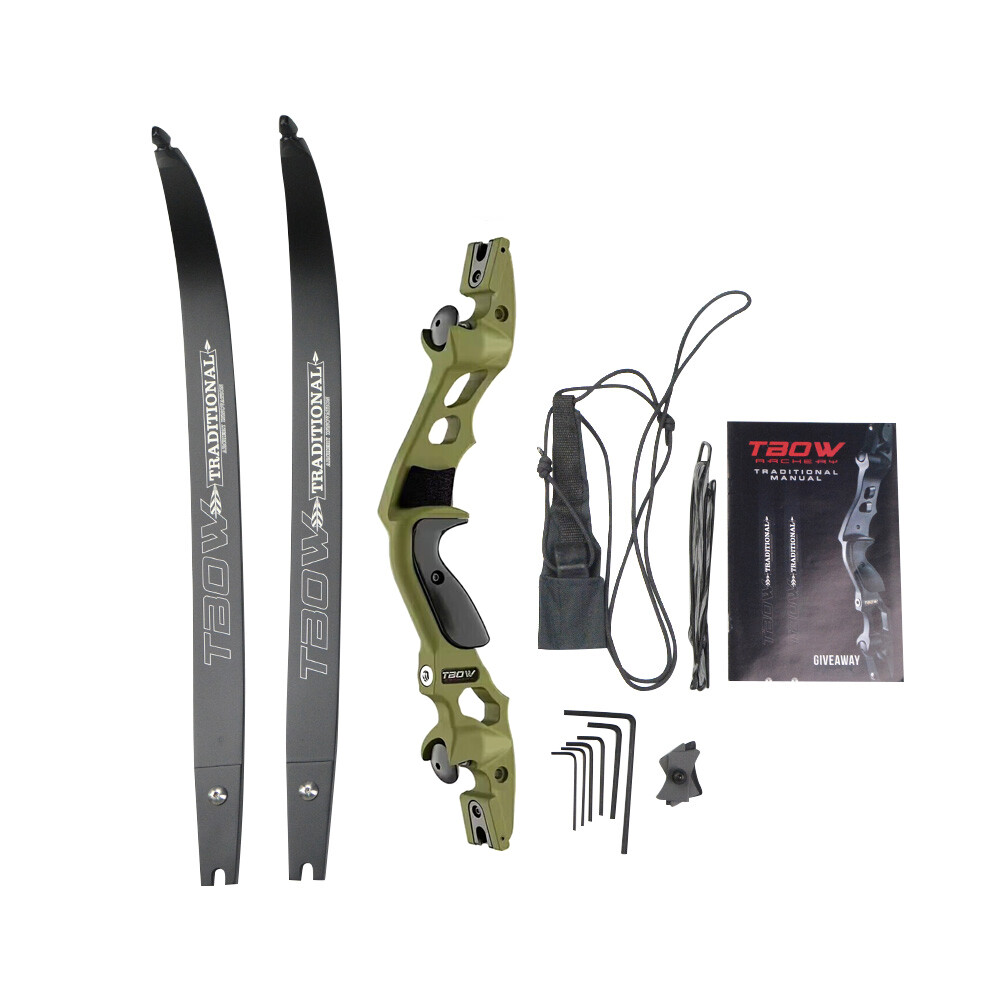 62 ILF Recurve Bow 19'' Riser 30-60lbs Gordon Limbs Archery American Hunting