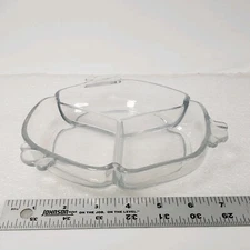 Clear Elegant Glass 3 Divide Candy Nut Decor Dish Unbranded End Table Lounge Art