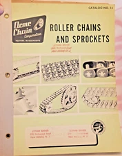 1963 Acme Chain Corporation Rollers & Sprockets Catalog #14 plus extra page note