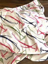 Unusual Vintage ABSTRACT Men Black  Red Scarf